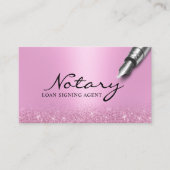 Mobiele Notarische Ondertekening Agent Modern Roze Visitekaartje (Voorkant)