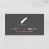 Mobiele Notarische Ondertekeningsagent Quill Logo  Visitekaartje (Voorkant)