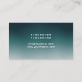 Mobiele Notarische Openbare Elegant Blauwgroen Omb Visitekaartje (Achterkant)