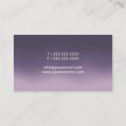 Mobiele Notarische Openbare Elegant Paarse Handtek Visitekaartje (Achterkant)
