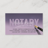Mobiele Notarische Openbare Elegant Paarse Handtek Visitekaartje (Voorkant)