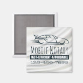 Mobiele Notarische Snelle Auto met het Aantal van  Magneet (Voorkant / Achterkant)