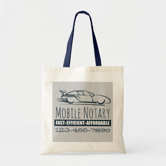 Mobiele Notarische Snelle Auto met het Aantal van Tote Bag (Voorkant)