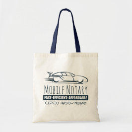 Mobiele Notarische Snelle Auto met het Aantal van  Tote Bag