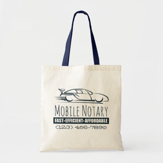 Mobiele Notarische Snelle Auto met het Aantal van Tote Bag (Voorkant)