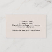 Mobiele Notarisdienst Modern Roos Gold Flowers Visitekaartje (Achterkant)