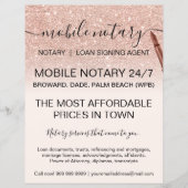 Mobiele notarisdiensten roze goud glitters ombre flyer (Voorkant)