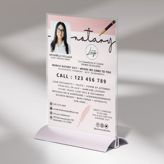 Mobiele Notarisondertekenaar Foto Business Flyer