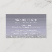 Mobiele Notarisondertekenaar Paars en Zilver Visitekaartje (Achterkant)