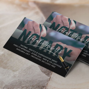 Mobiele Notarisseur Elegant Handtekening Visitekaartje