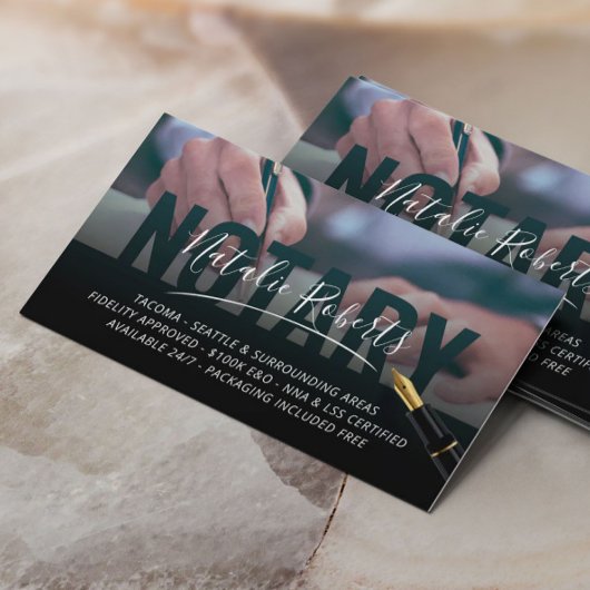 Mobiele Notarisseur Elegant Handtekening Visitekaartje