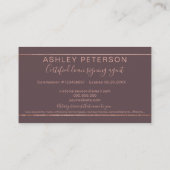 Mobiele notaristiek roos gouden streep visitekaartje (Achterkant)