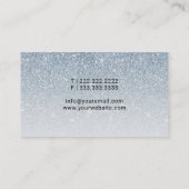 Mobiele Notary Blue Glitter Signature Visitekaartje (Achterkant)