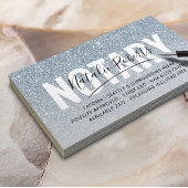 Mobiele Notary Blue Glitter Signature Visitekaartje