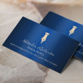 Mobiele Notary Public Golden Signing Pen Navy Blue Visitekaartje