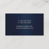 Mobiele Notary Public Golden Signing Pen Navy Blue Visitekaartje (Achterkant)