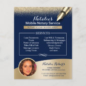 Mobiele Notary Service Blue & Gold Photo Flyer (Voorkant)