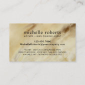Mobiele Noteerbare Agent Modern Gold Agate Visitekaartje (Achterkant)