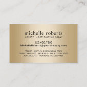 Mobiele Noteerbare Agent Modern Navy & Gold Visitekaartje (Achterkant)