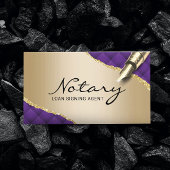 Mobiele Noteerbare Agent Modern Paars & Gold Visitekaartje