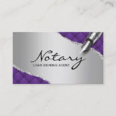 Mobiele Noteerbare Agent Modern Paars & Zilver Visitekaartje (Voorkant)