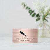 Mobiele Noteerbare Agent Quill Roos Gold geborstel Visitekaartje (Staand voorkant)