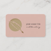 Mobiele Noteerbare Agent Roze Visitekaartje (Voorkant)