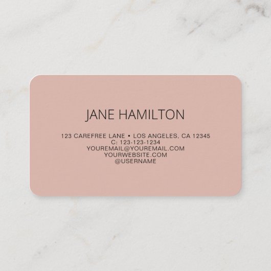 Mobiele Noteerbare Agent Roze Visitekaartje (Achterkant)