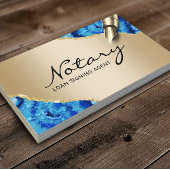 Mobiele Noteerbare Ondertekenaar Modern Gold Blue  Visitekaartje