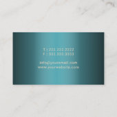 Mobiele Noteerbare Public Golden Signing Pen Blauw Visitekaartje (Achterkant)