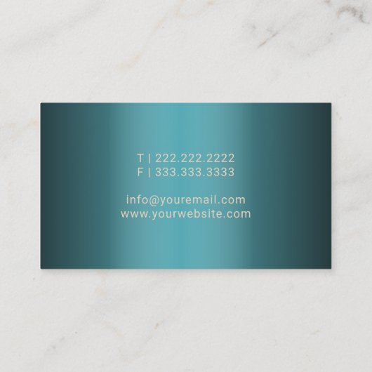 Mobiele Noteerbare Public Golden Signing Pen Blauw Visitekaartje (Achterkant)