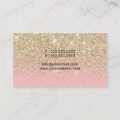 Mobiele Noteerbare Public Modern Gold Glitter Hand Visitekaartje (Achterkant)