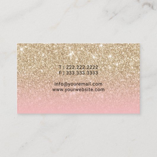 Mobiele Noteerbare Public Modern Gold Glitter Hand Visitekaartje (Achterkant)