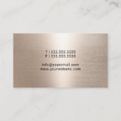 Mobiele Noteerbare Public Modern Gold Glitter Hand Visitekaartje (Achterkant)