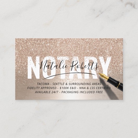 Mobiele Noteerbare Public Modern Gold Glitter Hand Visitekaartje (Voorkant)