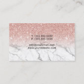 Mobiele Noteerbare Public Roos Gold Marble Signatu Visitekaartje (Achterkant)