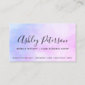 Mobiele noteerbare publieke scriptroze parelhologr visitekaartje (Voorkant)