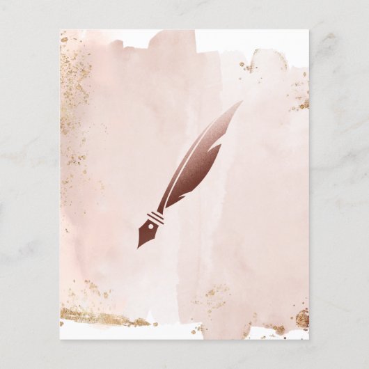 Mobiele Noteermachine en Lijntekenaar Blush Pink F Flyer (Achterkant)