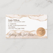 Mobiele Noteermachine & Lijntekenaar Blush Pink Visitekaartje (Achterkant)