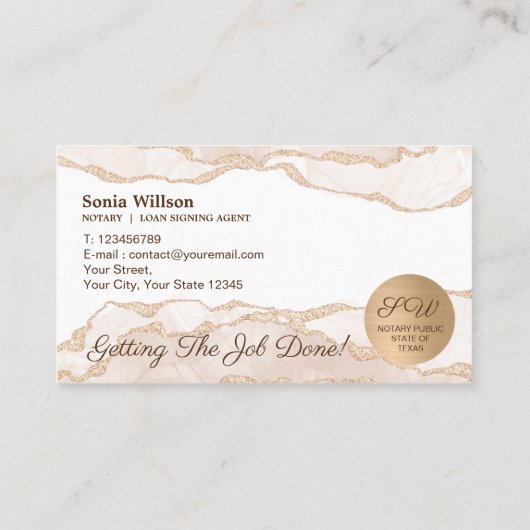 Mobiele Noteermachine & Lijntekenaar Blush Pink Visitekaartje (Achterkant)