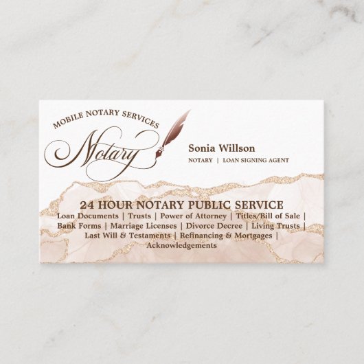 Mobiele Noteermachine & Lijntekenaar Blush Pink Visitekaartje (Voorkant)