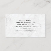 Mobiele noteerquill-marmer visitekaartje (Achterkant)