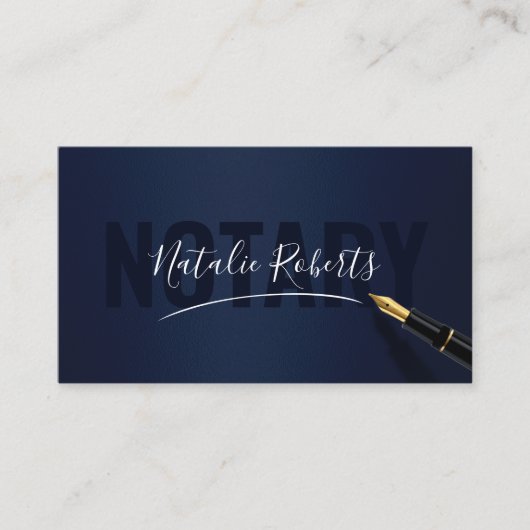 Mobiele Noteerservice Handtekening marine & Roos G Visitekaartje (Voorkant)