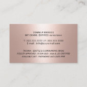 Mobiele Noteerservice Handtekening zwart/Roos Gold Visitekaartje (Achterkant)