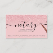 Mobiele notionele typografie roze glitter visitekaartje (Voorkant)