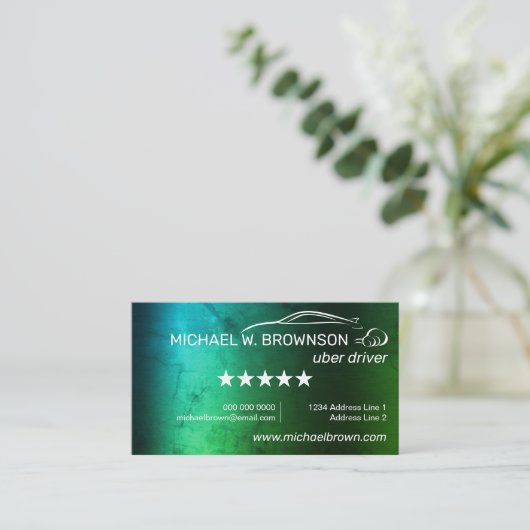 Mobiele online driver - Automobielauto Visitekaartje (Staand voorkant)