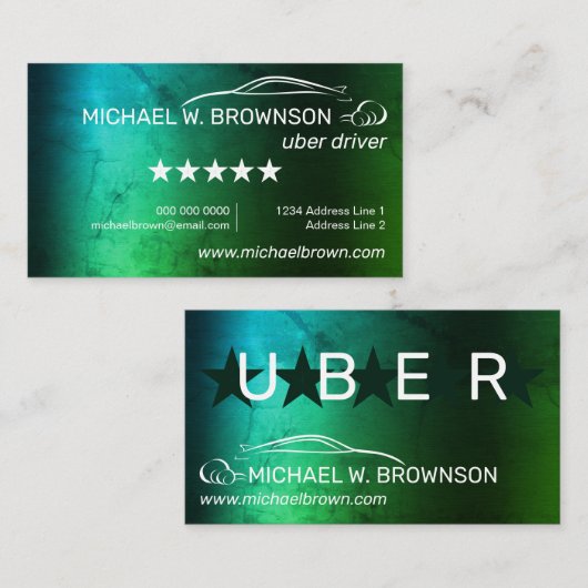 Mobiele online driver - Automobielauto Visitekaartje (Voorkant / Achterkant)