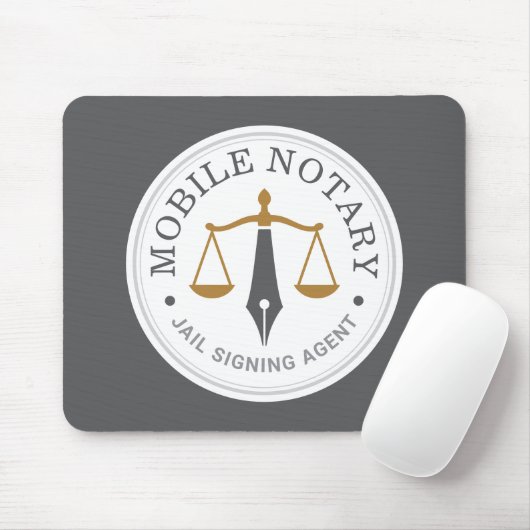 Mobiele Openbare Notaris Aangepaste Juridische Ond Muismat (Met muis)