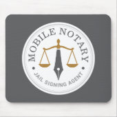 Mobiele Openbare Notaris Aangepaste Juridische Ond Muismat (Voorkant)