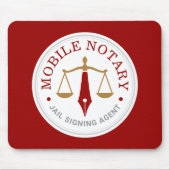 Mobiele Openbare Notaris Aangepaste Juridische Ond Muismat (Voorkant)